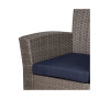 4 Piece Outdoor Wicker Rattan Conversation Sofa set with Coffee table