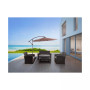 4 Piece Outdoor Wicker Rattan Conversation Sofa set with Coffee table