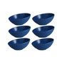 Melamine Camp Blue Tilt Bowl 6.5" Set/6