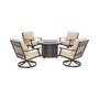 Lexington Outdoor 5-Pc. Chat Set (1 Fire Pit & 4 Swivel Rocker Chairs), Created for Macy's