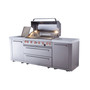 805 Outdoor Kitchen Island with Grill and Cabinets