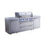 805 Outdoor Kitchen Island with Grill and Cabinets
