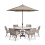 Wayland Outdoor Aluminum 7-Pc. Dining Set (60" Round Dining Table & 6 Dining Chairs), Created for Macy's