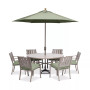 Wayland Outdoor Aluminum 7-Pc. Dining Set (60" Round Dining Table & 6 Dining Chairs), Created for Macy's