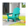 All-Weather Contoured Outdoor Poly Folding Adirondack Chair