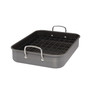 Hard-Anodized Non-Stick 12" x 16" Roaster & Dual-Height Rack