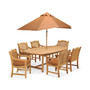 Bristol Outdoor Teak 7-Pc. Dining Set (87" x 47" Dining Table and 6 Dining Chairs), Created for Macy's