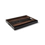 Walnut Wood Finished Set of 2 Trays