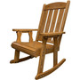 Wooden Rocking Chair with Comfortable Backrest Inclination