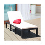 Patio Lounge Chaise Couch Cushioned Rattan Height Adjustable Garden
