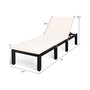 Patio Lounge Chaise Couch Cushioned Rattan Height Adjustable Garden