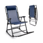 Patio Camping Rocking Chair Folding Rocker Footrest Lightweight