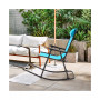Patio Camping Rocking Chair Folding Rocker Footrest Lightweight