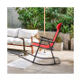 Patio Camping Rocking Chair Folding Rocker Footrest Lightweight