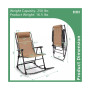 Patio Camping Rocking Chair Folding Rocker Footrest Lightweight