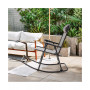 Patio Camping Rocking Chair Folding Rocker Footrest Lightweight