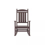 3 Piece Outdoor Porch Rocking Chairs with Round Side Table Set