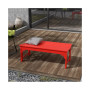 Backless All-Weather Outdoor Bench for Patio Garden