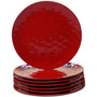6-Pc. Red Melamine Dinner Plate Set