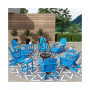 12 Piece Set Outdoor Folding Adirondack Chairs with Ottoman Side Table