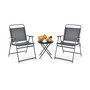3PCS Outdoor Bistro Set Folding Table and Chairs
