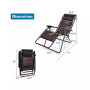 2PCS Patio Rattan Zero Gravity Lounge Chair Folding Recliner Headrest
