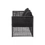 4-Piece Wicker Outdoor Patio Conversation Set with Coffee Table