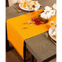 Solid Pumpkin Spice Heavyweight Fringed Table Runner 14" X 72"
