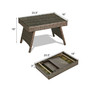 Patio Folding Wicker Side Coffee Table Poolside Garden Lawn Bistro Furniture
