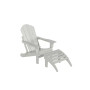Classic Folding Adirondack Chair with Footrest Ottoman Set