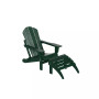 Classic Folding Adirondack Chair with Footrest Ottoman Set
