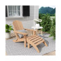 Classic Folding Adirondack Chair with Footrest Ottoman Set