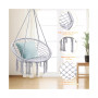 Hanging Hammock Chair Macrame Swing Handwoven Cotton Backrest Garden
