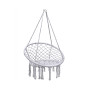 Hanging Hammock Chair Macrame Swing Handwoven Cotton Backrest Garden