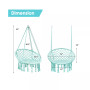 Hanging Hammock Chair Macrame Swing Handwoven Cotton Backrest Garden