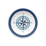 Melamine Nautical Anchor Assorted 4-Piece Appetizer Plate Set, 6.8"