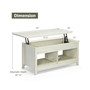 Lift Top Coffee Table w/ Hidden Storage Compartment & Lower Shelf