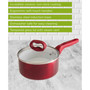 Aluminum 2 Quart Bliss Non-Stick Saucepan with Glass Lid