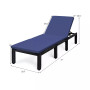 Patio Rattan Lounge Chair Chaise Recliner Adjust Cushion