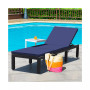 Patio Rattan Lounge Chair Chaise Recliner Adjust Cushion