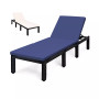 Patio Rattan Lounge Chair Chaise Recliner Adjust Cushion