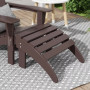 All-Weather Outdoor Patio Poly Adirondack Ottoman Footrest