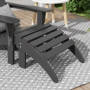 All-Weather Outdoor Patio Poly Adirondack Ottoman Footrest