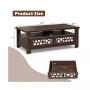 Coffee Table with2 Drawers & Open Shelf Modern Rectangular Wood