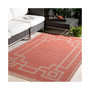 Alfresco ALF-9631 Rust 8'9" Square Area Rug, Indoor/Outdoor