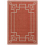Alfresco ALF-9631 Rust 8'9" Square Area Rug, Indoor/Outdoor
