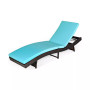 Patio Rattan Folding Lounge Chair Chaise Adjustable