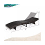 Patio Rattan Folding Lounge Chair Chaise Adjustable