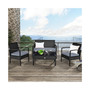 4PCS Patio Rattan Furniture Set Garden Deck