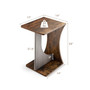 Side Table 2 Tier Sofa Couch Table Compact C-shape End Table Snack Coffee Table